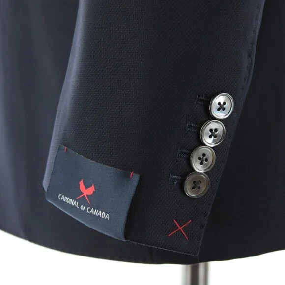 Cardinal of Canada NWT 100% Wool Sport Coat Size 40S US In Solid Navy Blue